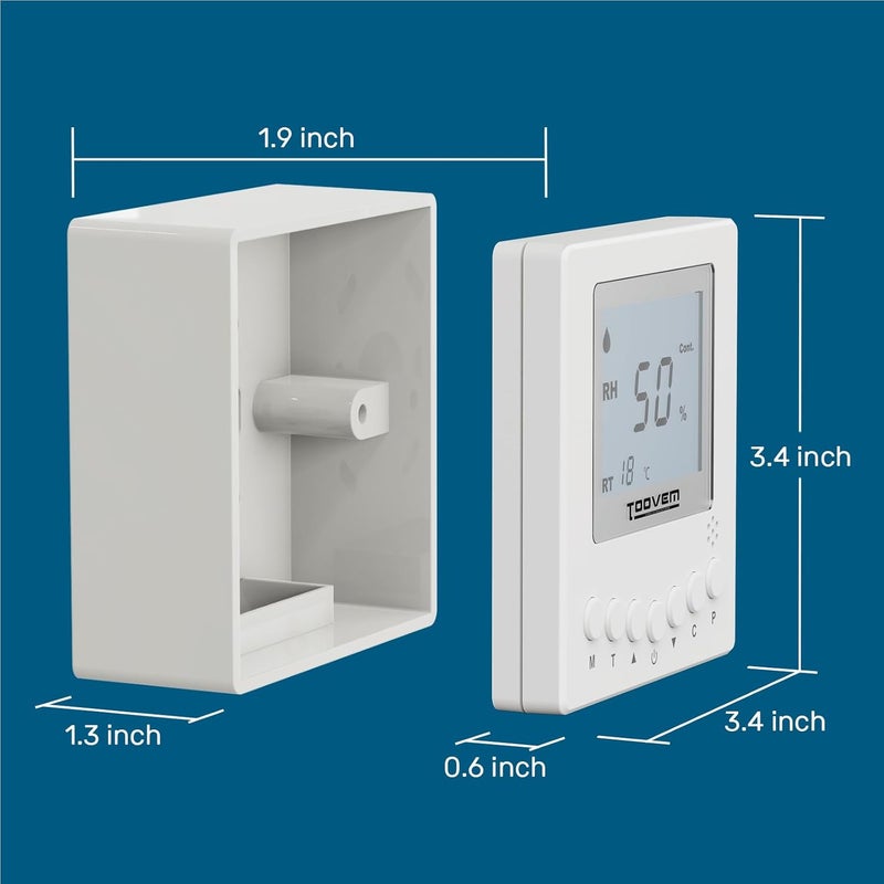 ARGENDON Remote Controller for Digital Humidity and Temperature, Included 26ft Cable Suitable for Shield 35P,Sandidry 55C Basement/Crawl Space Dehumidifier, White - Image 4